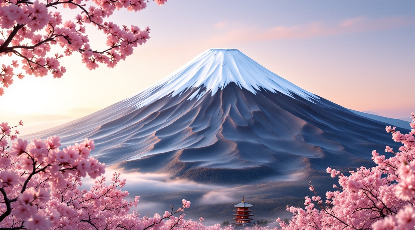 Mt Fuji made of chocolate