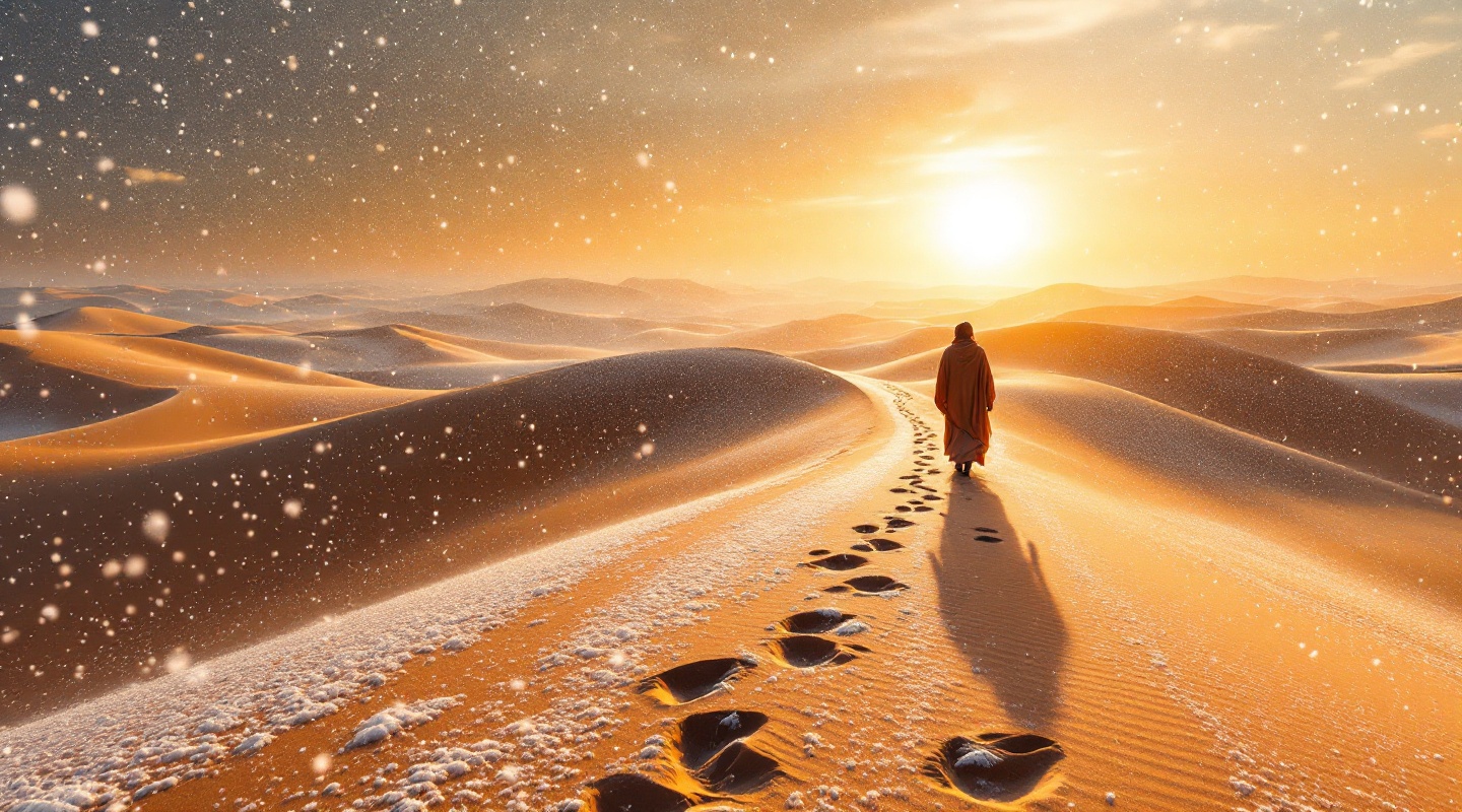 Heavy snowfall in the Sahara